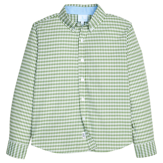 Button Down Shirt, Watercress Gingham *presale*