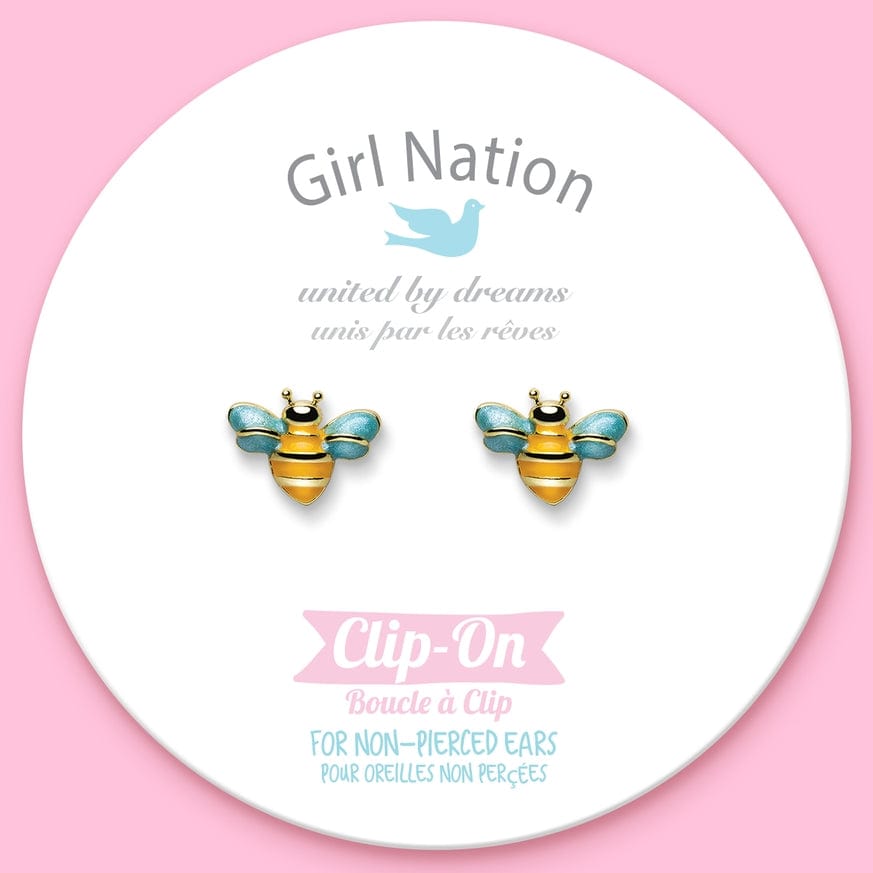 Buzzing Bee Clip On Earrings