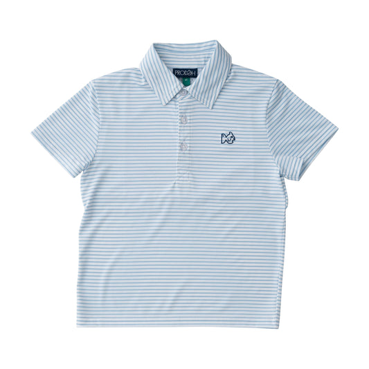 Pro Performance Polo - Clear Sky Stripe