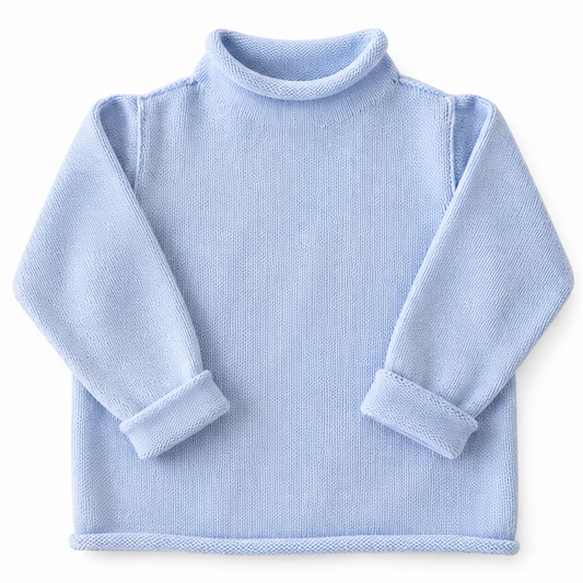Rollneck Sweater, Blue