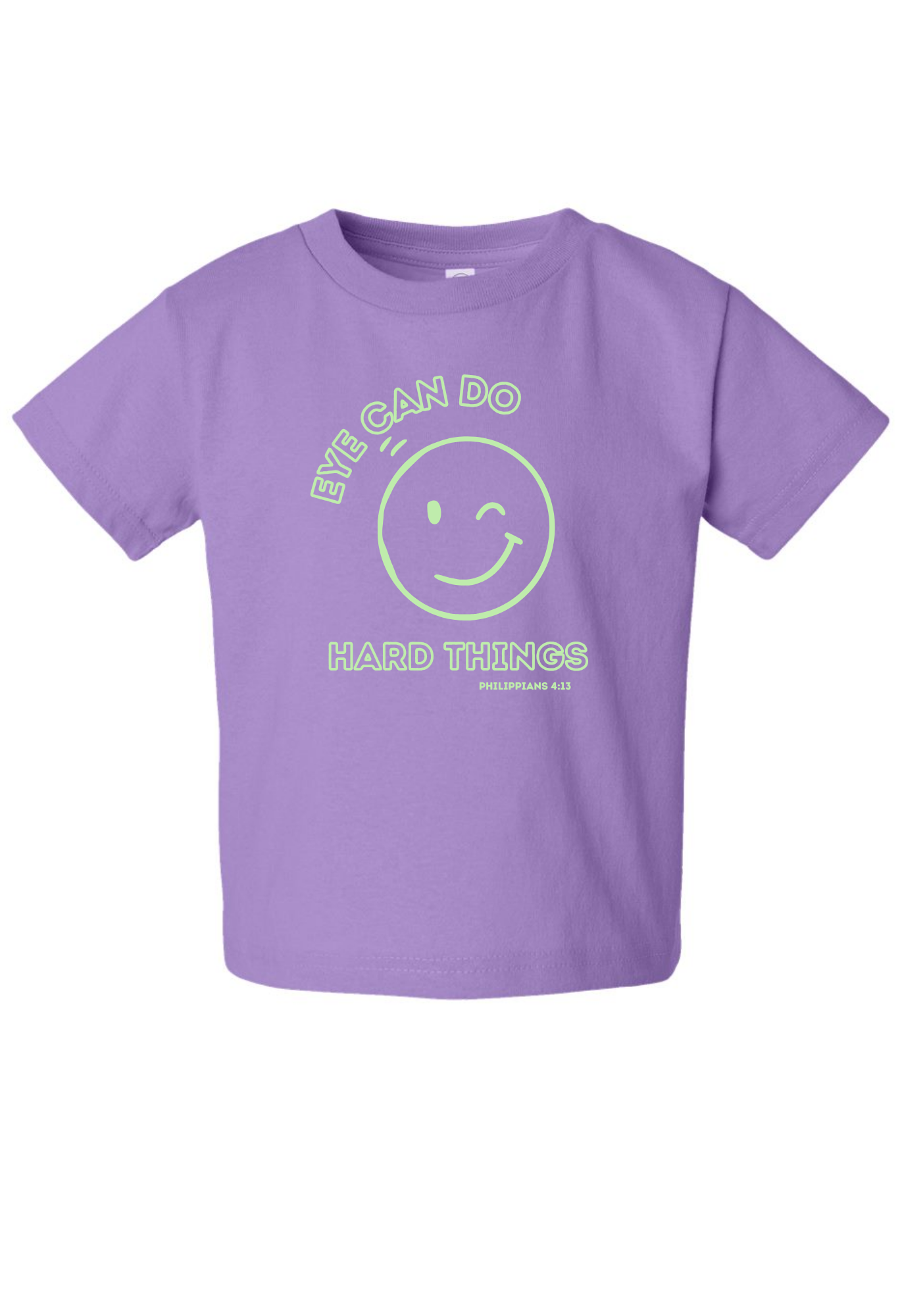 Eye Can Do Hard Things Short Sleeve Shirt, Lavender