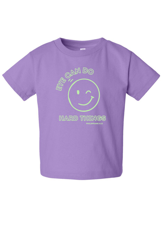 Eye Can Do Hard Things Short Sleeve Shirt, Lavender