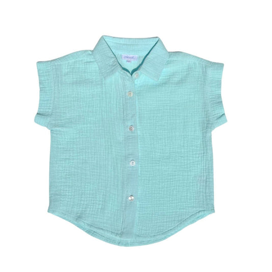 Courtney Top, Aqua Gauze