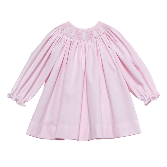 Christmas Tree Bishop Dress, Pink