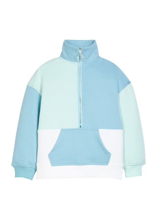 Color Block Pullover, Blue & Mint