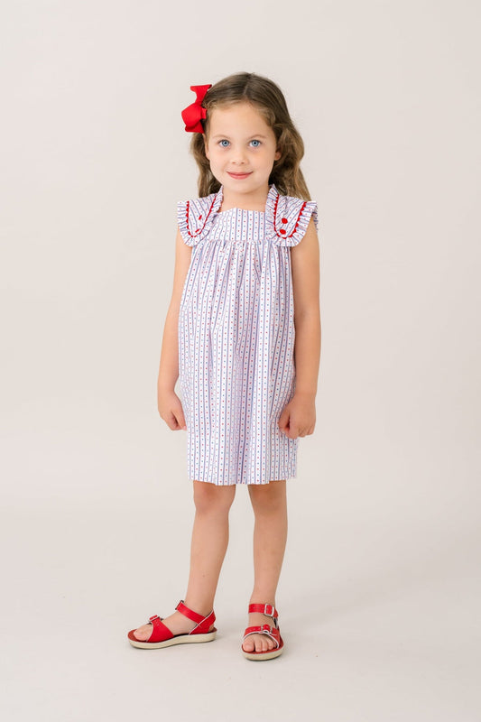 Frances Flap Dress - All American Raleigh Red