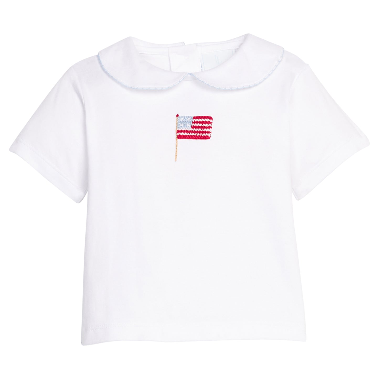 Crochet Peter Pan Shirt, American Flag