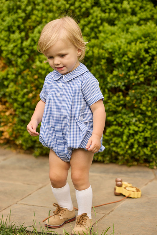 Davant Bubble, Gray Blue Gingham