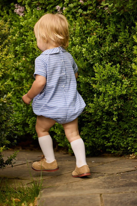 Davant Bubble, Gray Blue Gingham