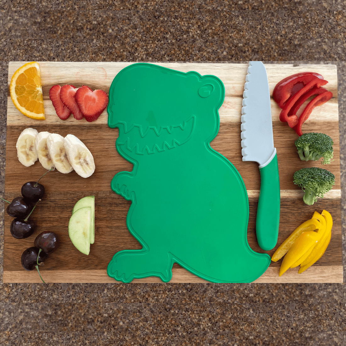 Dinosaur Cutting Board & Knife Set