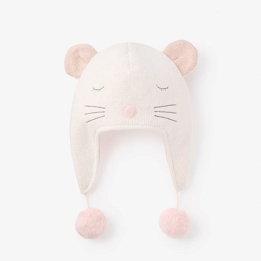 Whisper White Mouse Aviator Hat