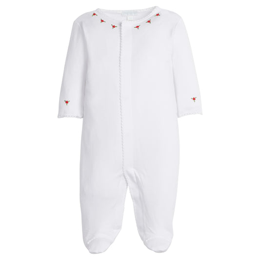 Embroidered Footie, Holly