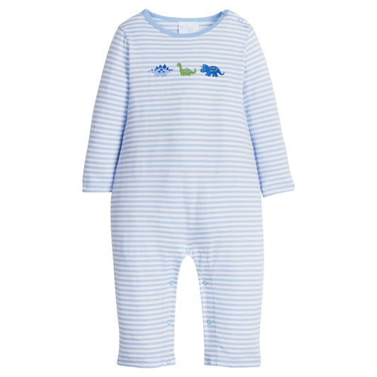 Embroidered Romper, Dinosaur
