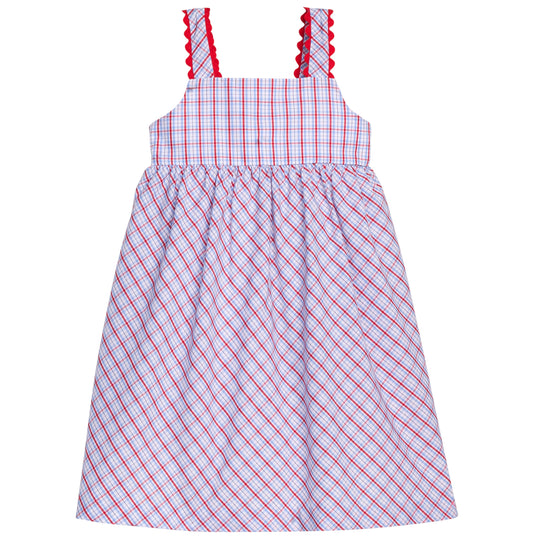 Evie Dress, Patriotic Plaid