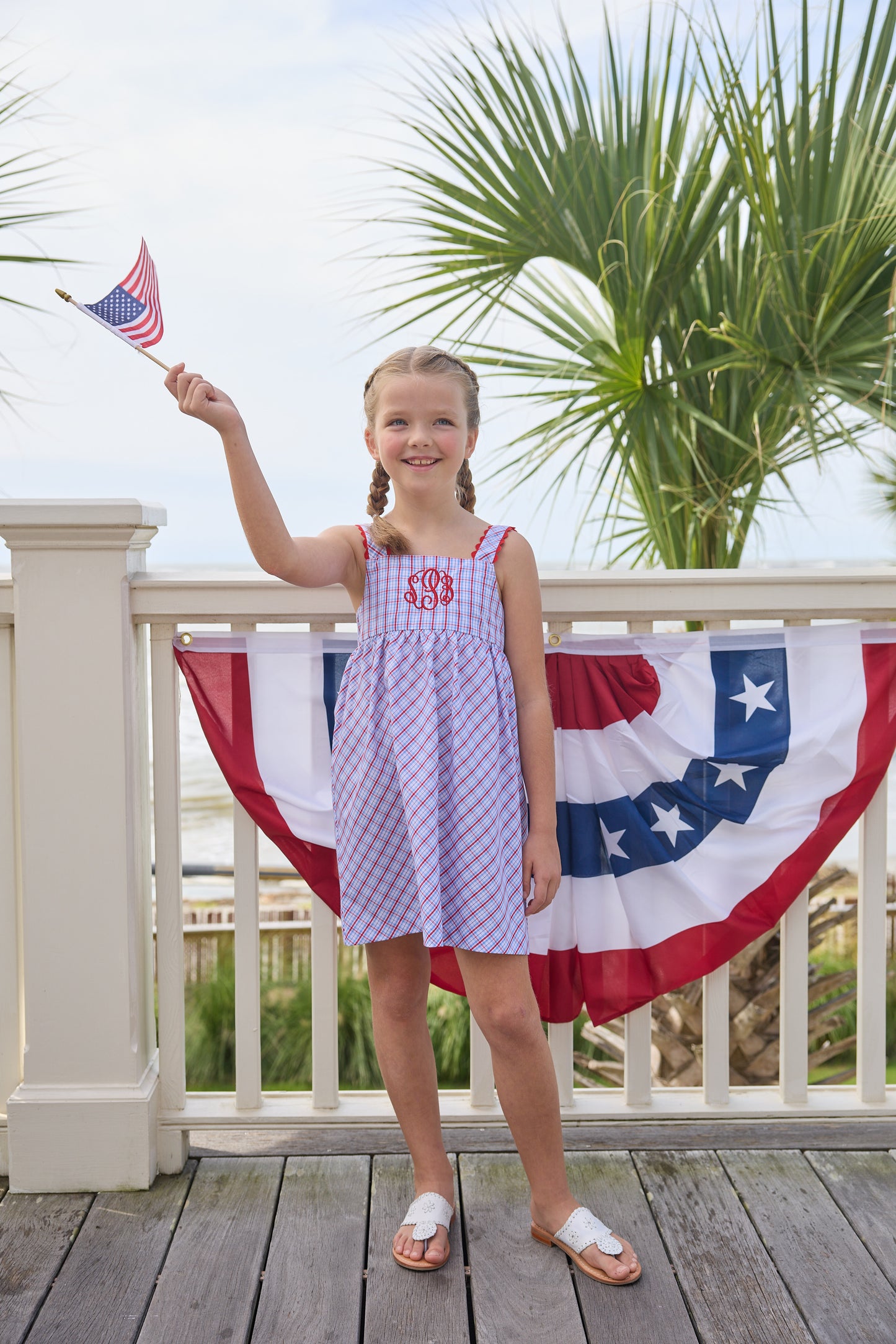Evie Dress, Patriotic Plaid