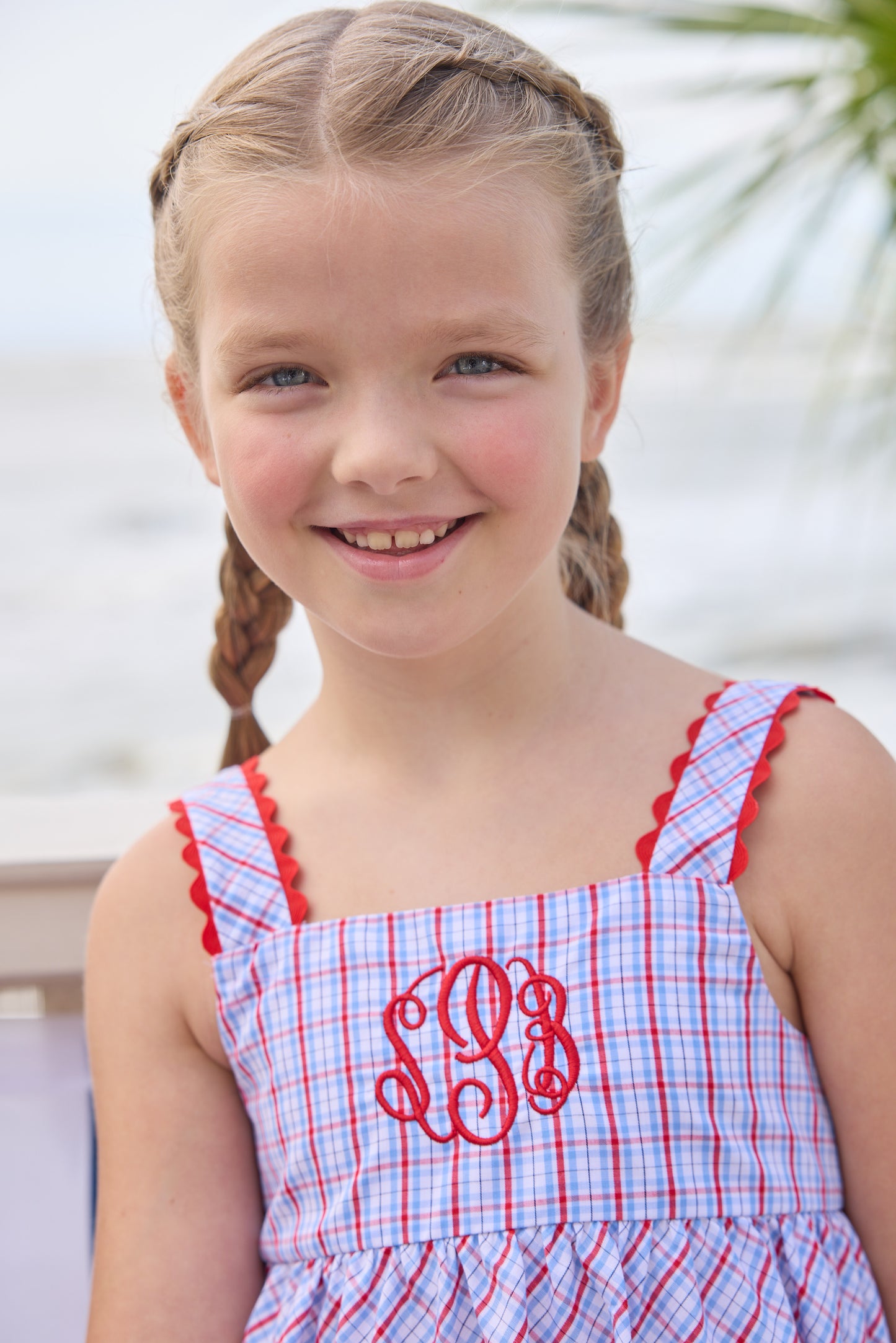 Evie Dress, Patriotic Plaid