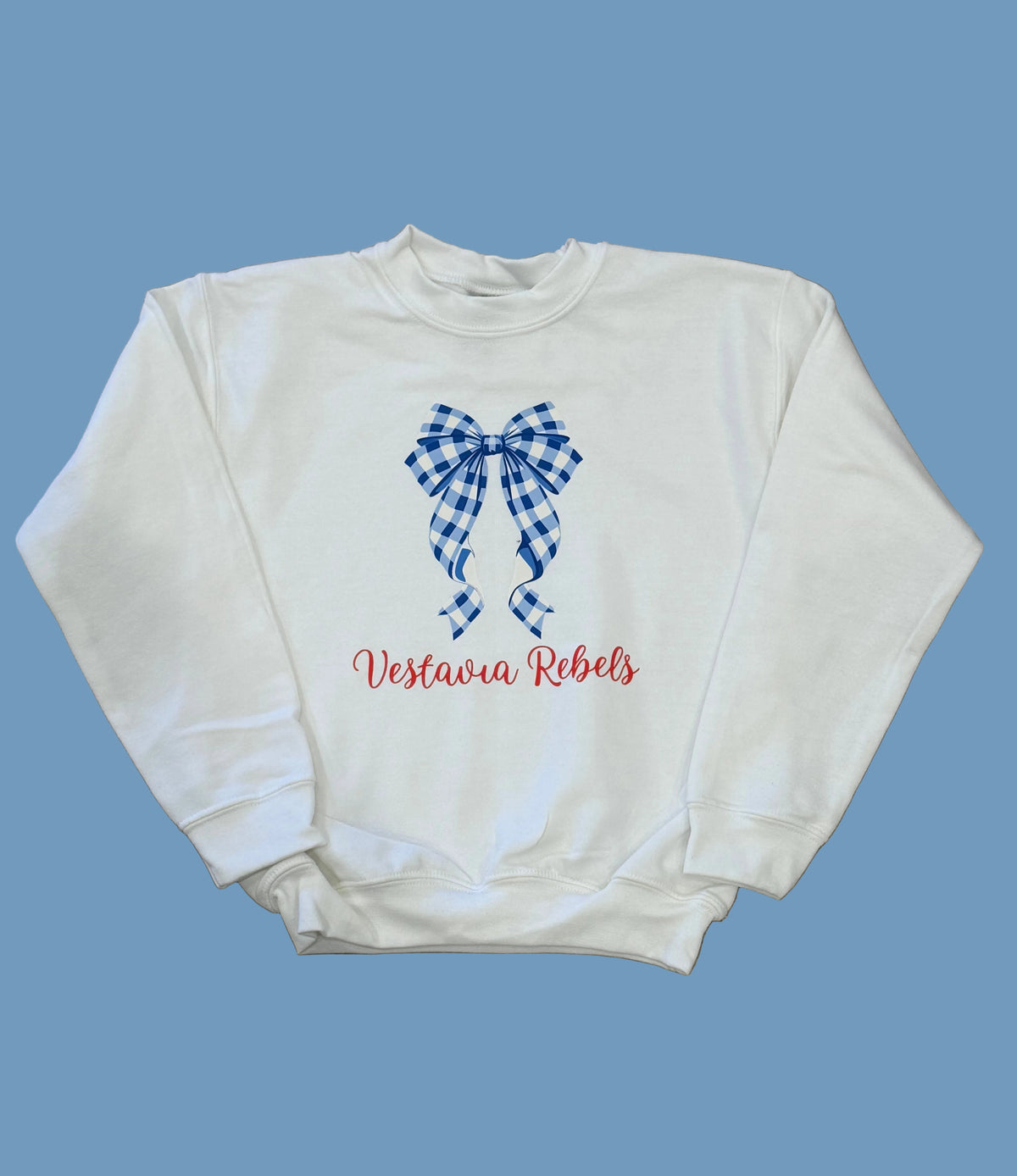 Vestavia Gingham Bow Sweatshirt