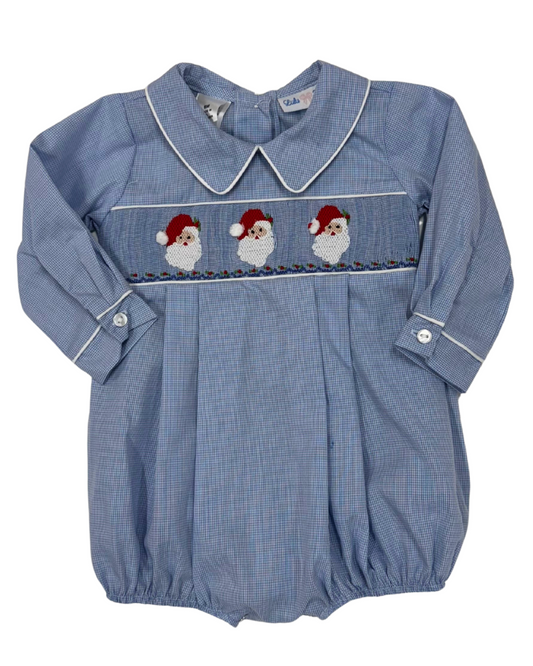 Blake Smocked Bubble, Santa Claus
