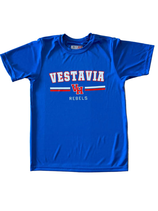 Vestavia Varsity Performance Tee, Royal Blue