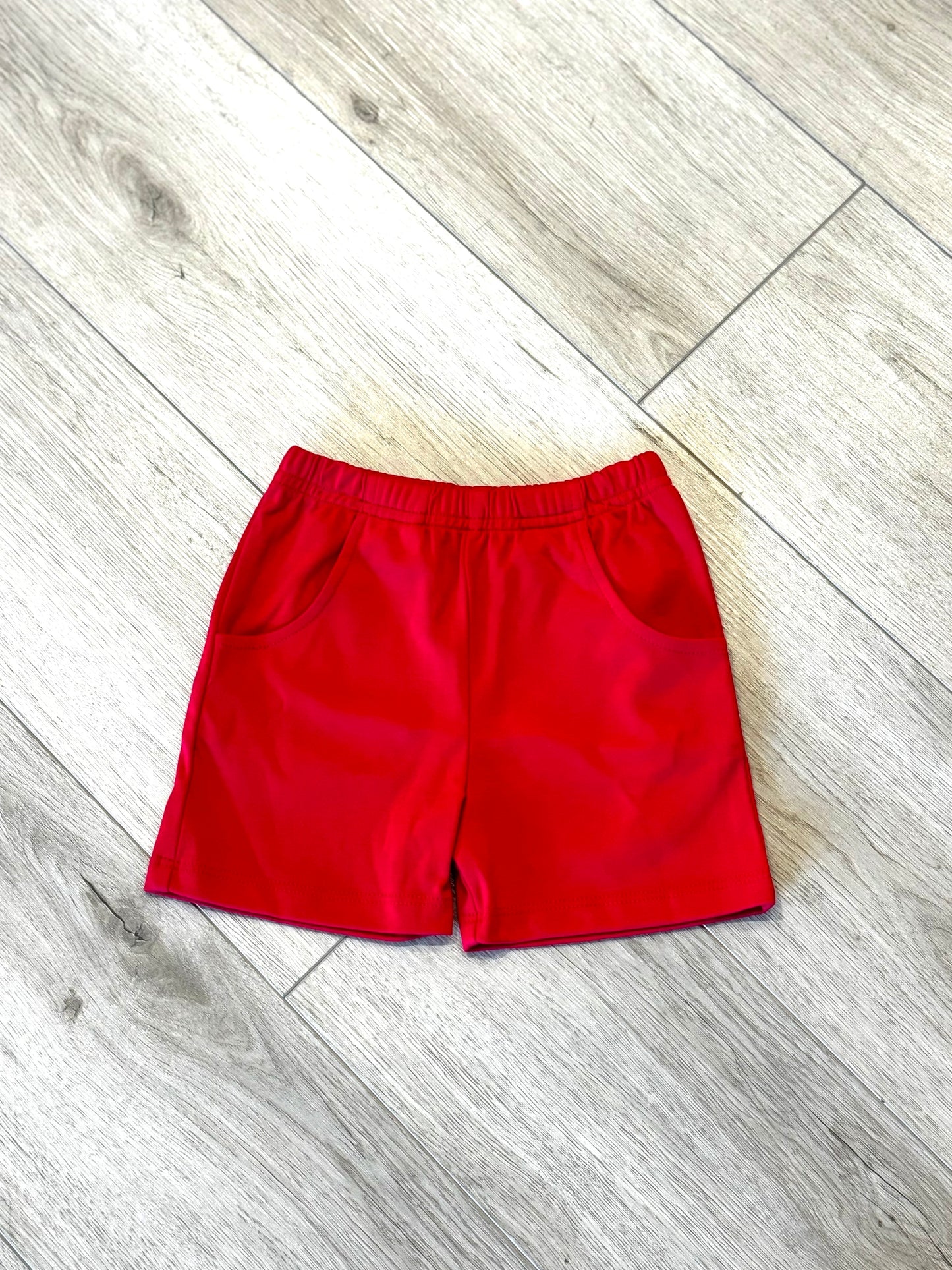 Dallas Red Knit Shorts