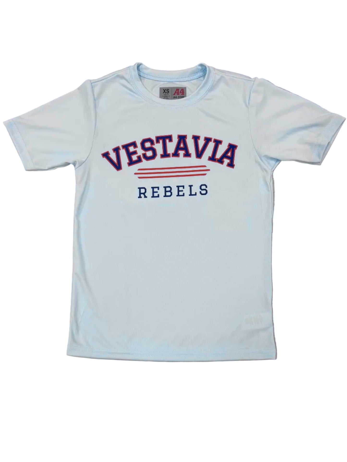 Vestavia Rebels Varsity Performance Tee, Pastel Blue