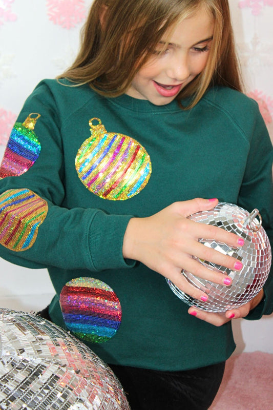 Sequin Ornaments Sweatshirt