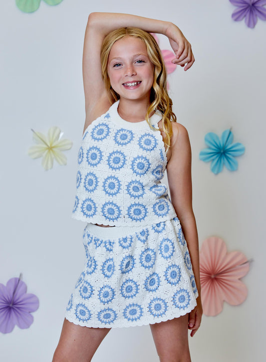 Vanilla & Blue Skort