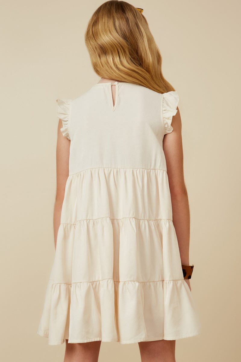 Button Down Tiered Dress