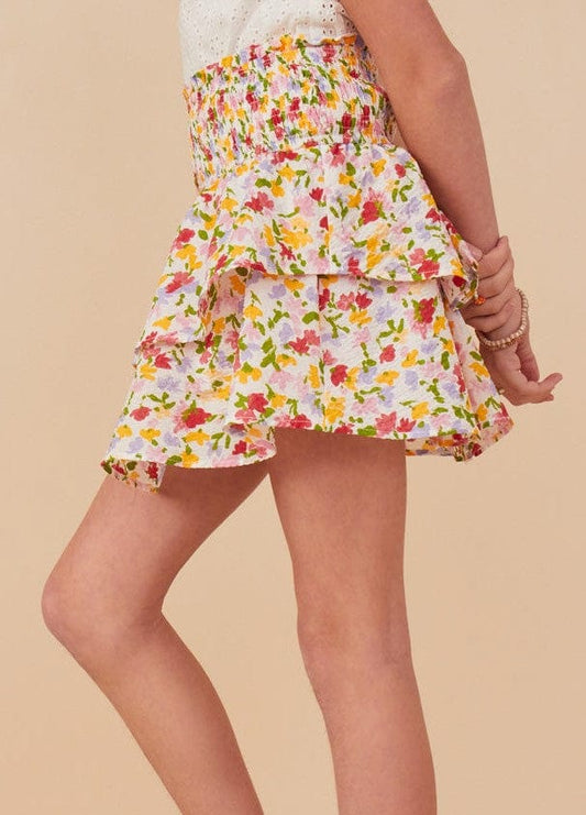 Floral Smocked Skirt
