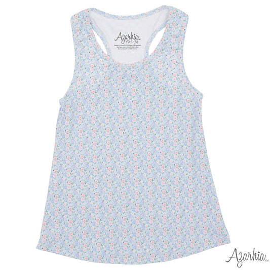 Grand Blue Flowers Racerback Tank