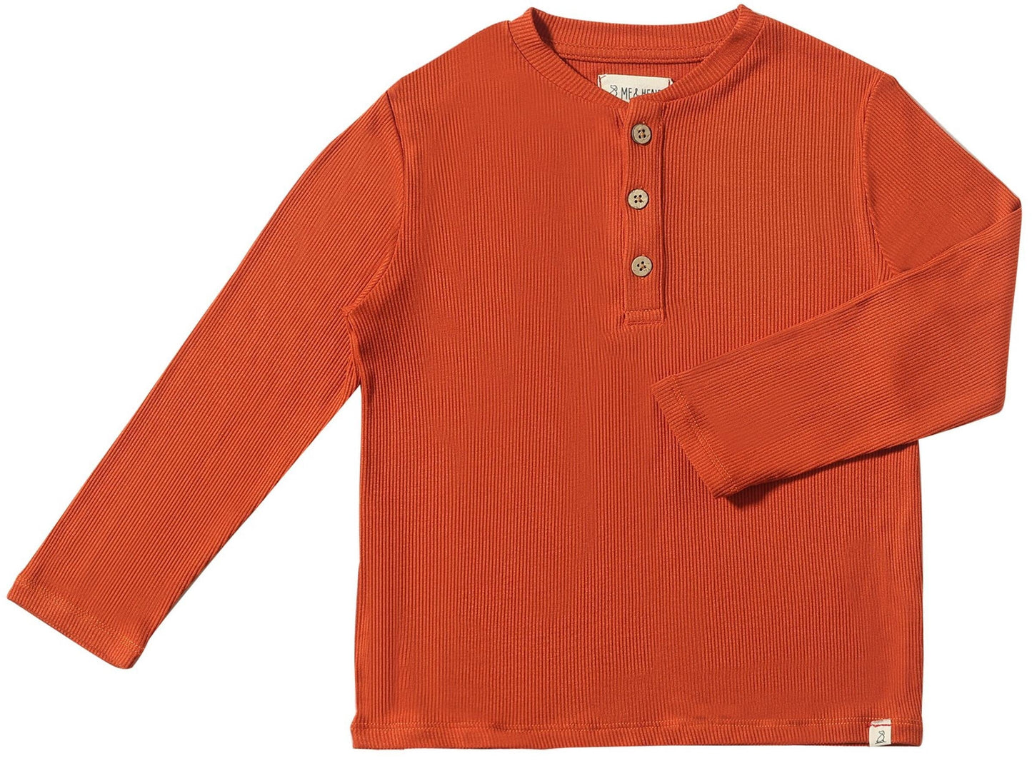 Adams Ribbed Henley, Pumpkin