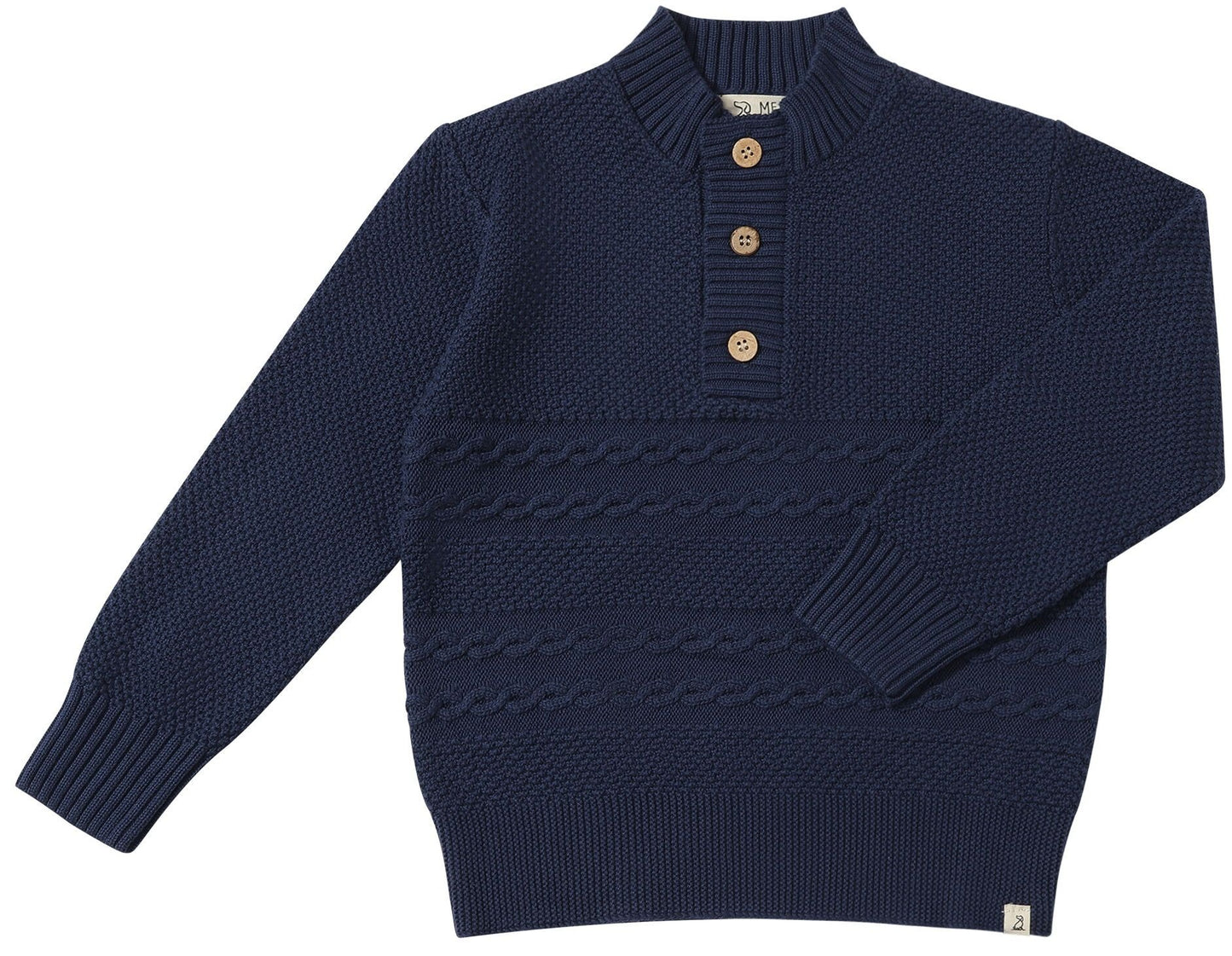 Cable Sweater, Navy