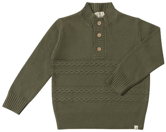 Cable Sweater, Green