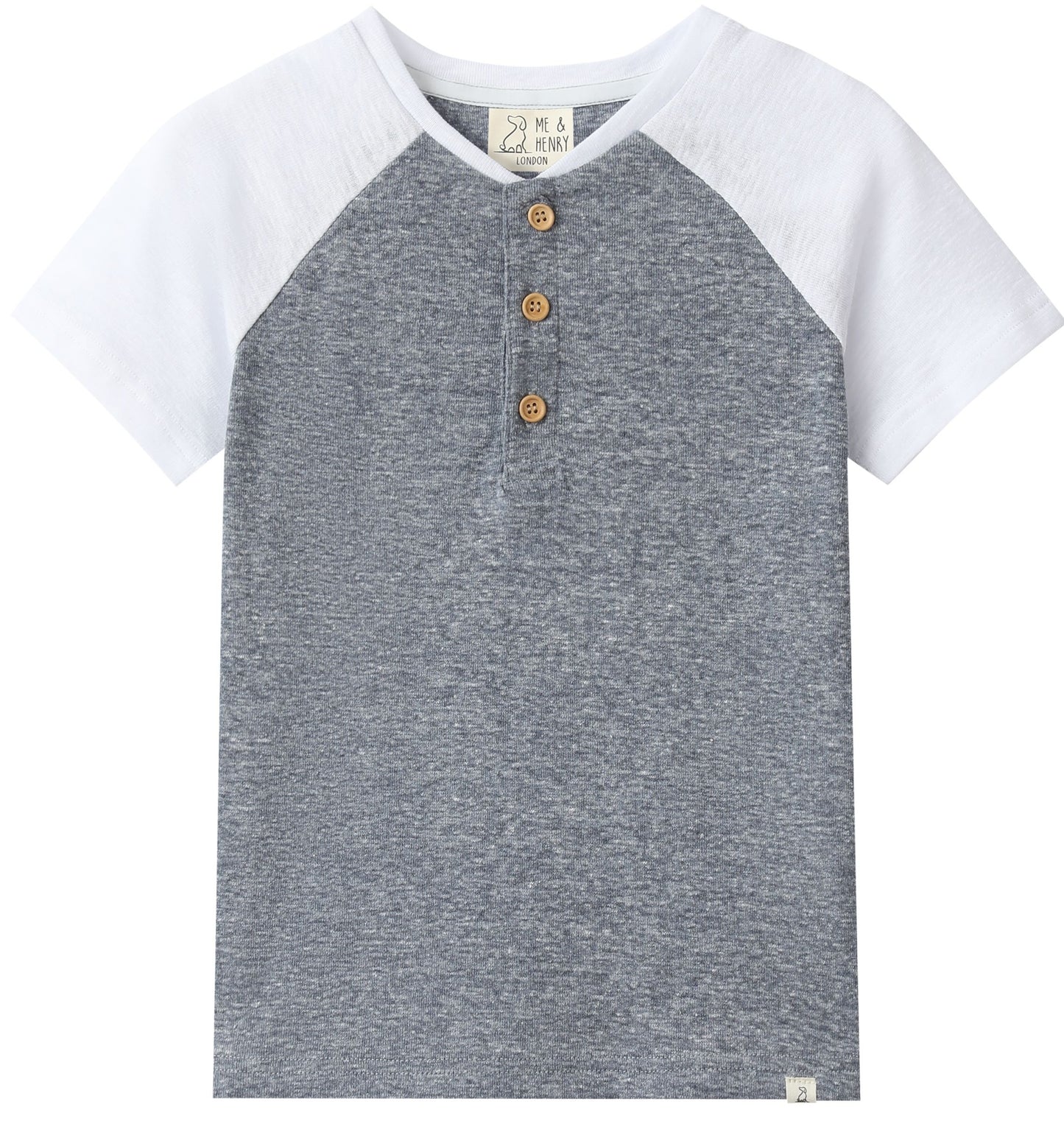 Beacon Raglan Henley, Heathered navy