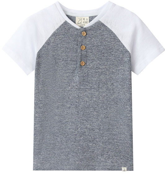 Beacon Raglan Henley, Heathered navy
