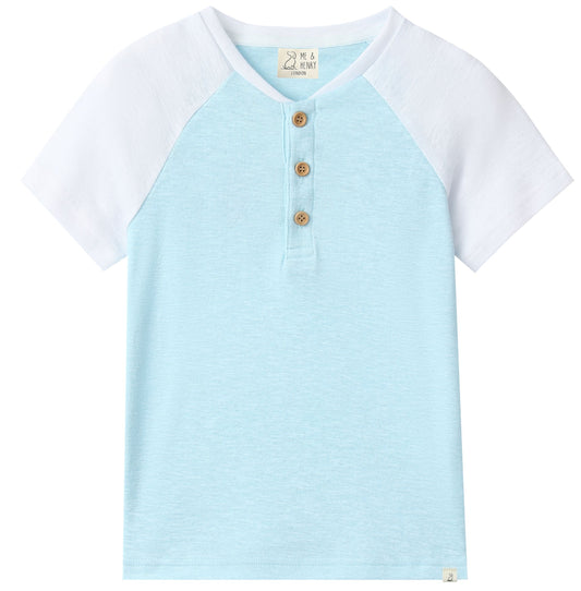 Beacon Raglan Henley, Heathered Mint