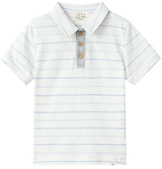 Polreath Polo, Chambray Stripe