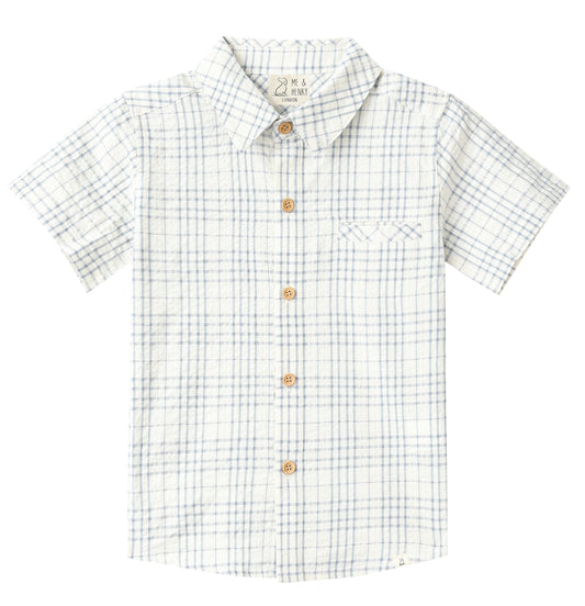 Newport Shirt, Chambray/Cream Plaid