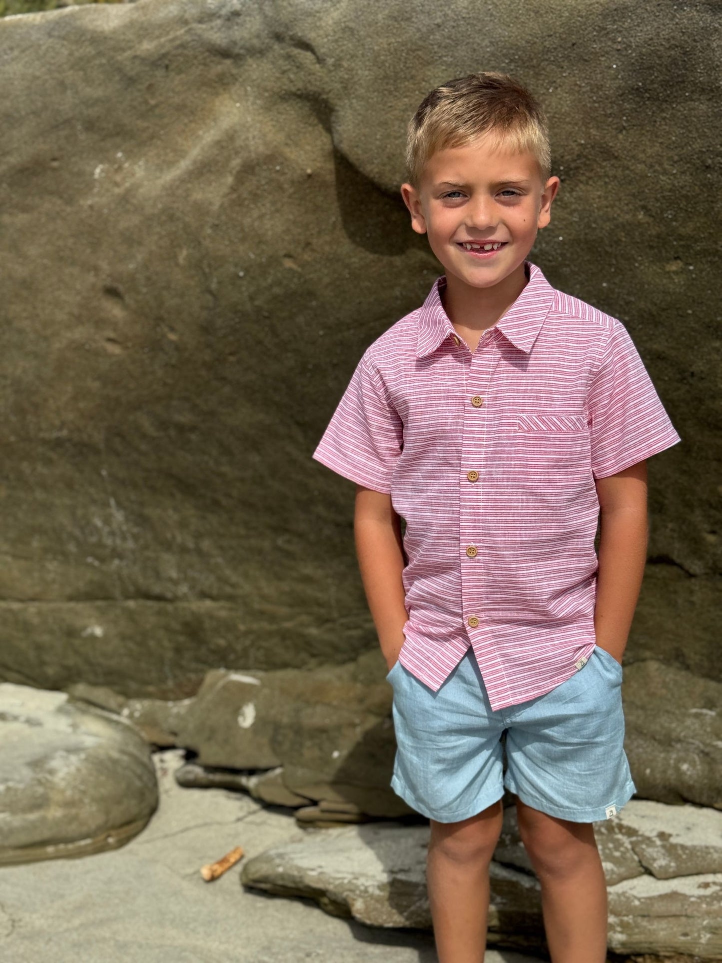Newport Shirt, Red Stripe