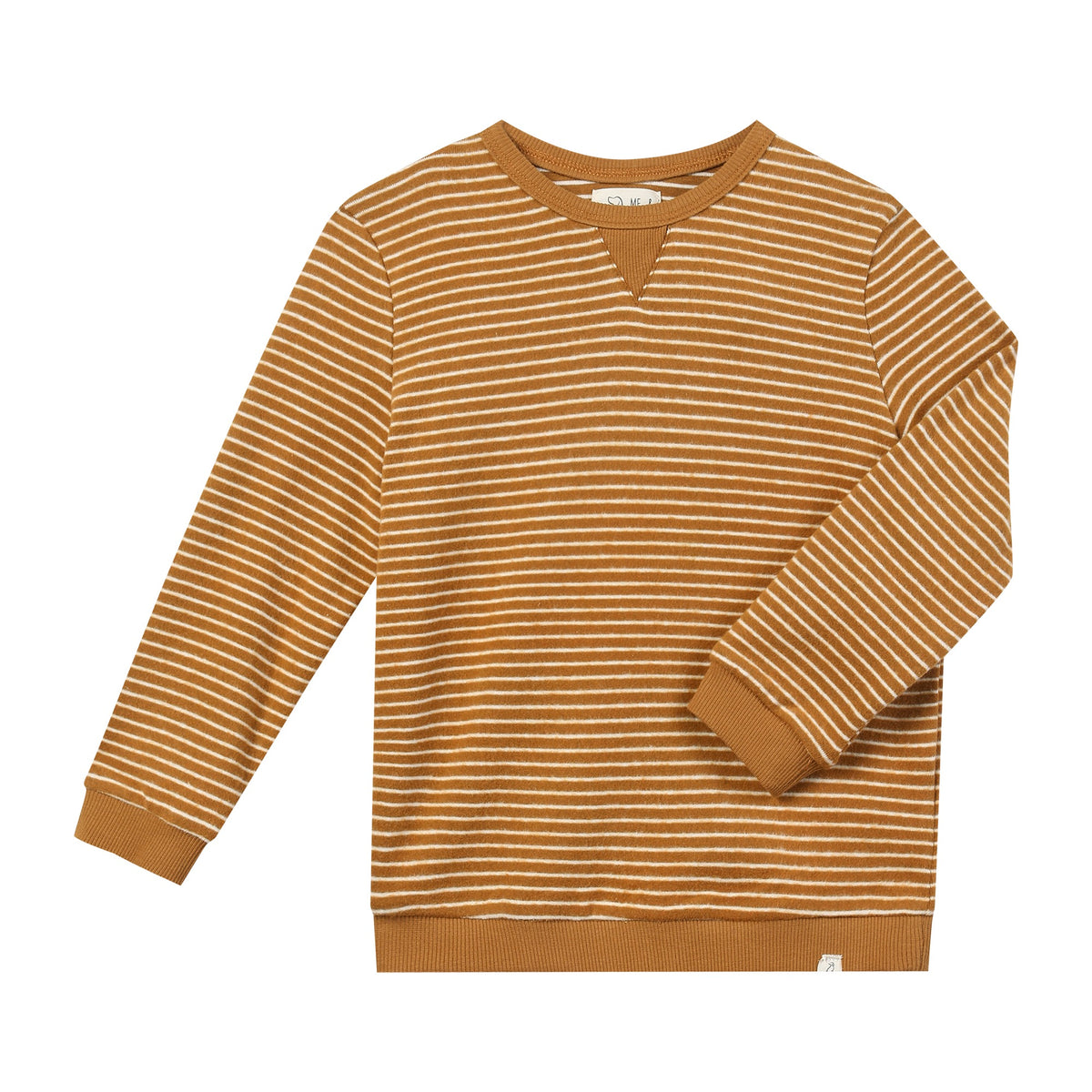 Tarquin Sweatshirt, Beige/Gold Brushed Stripe