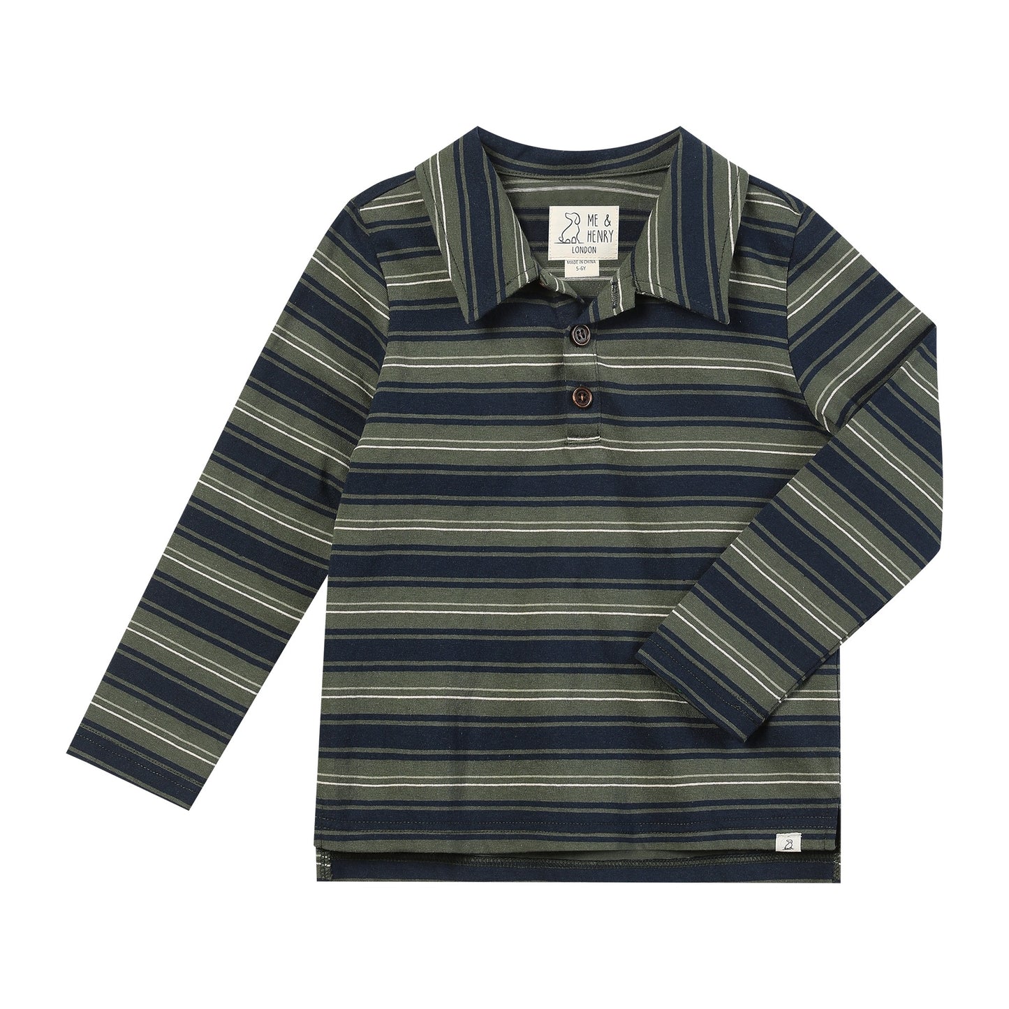 Spencer Polo, Blue/Green Stripe