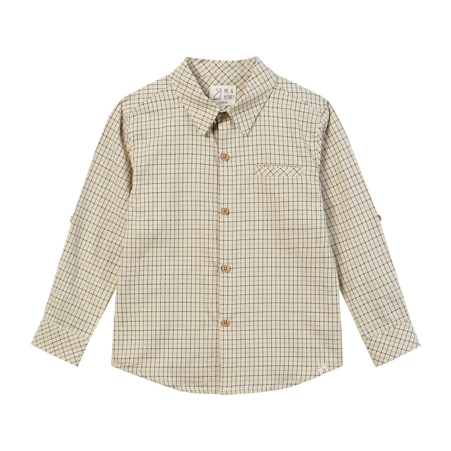 Atwood Woven Shirt, Cream Country Plaid