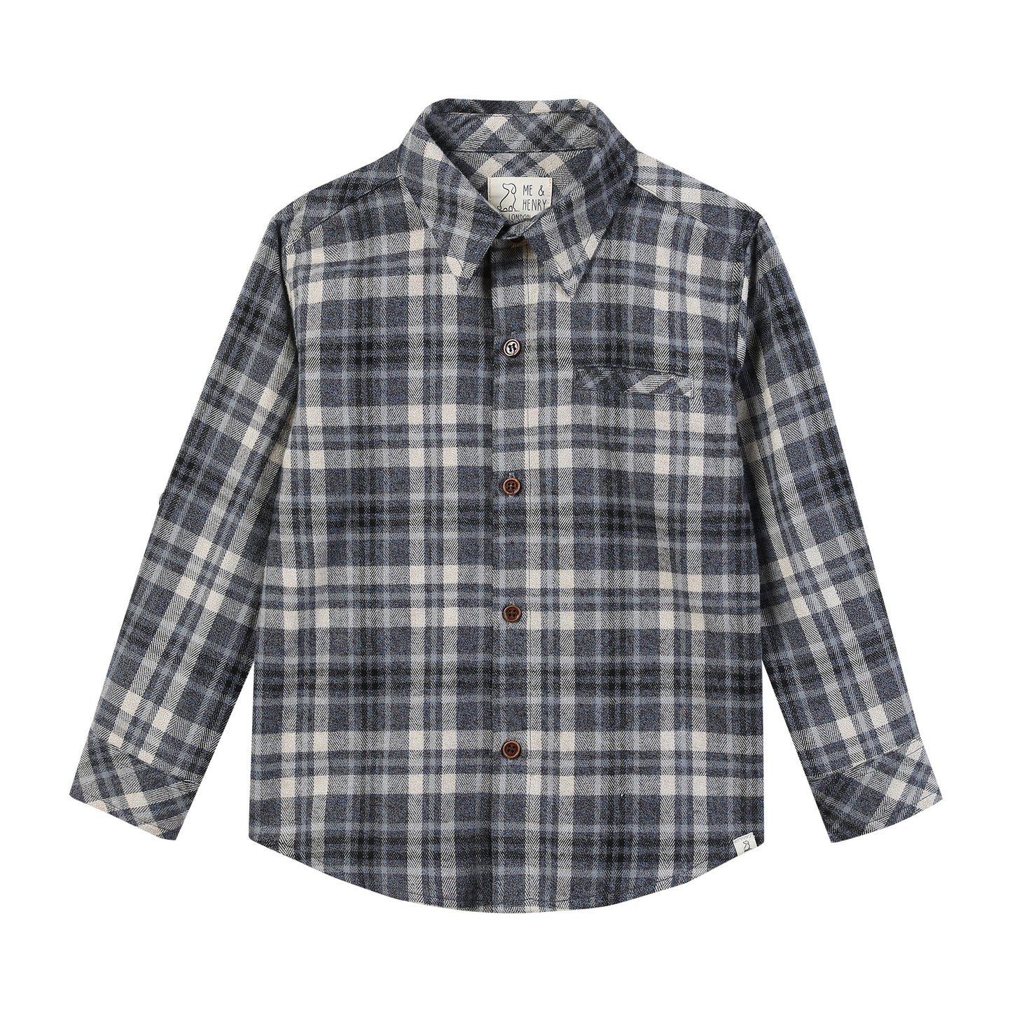 Atwood Woven Shirt, Blue/Beige Brushed Cotton Plaid