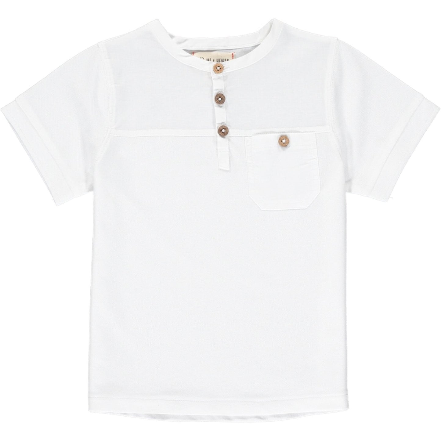 Boardwalk Pique Henley, White