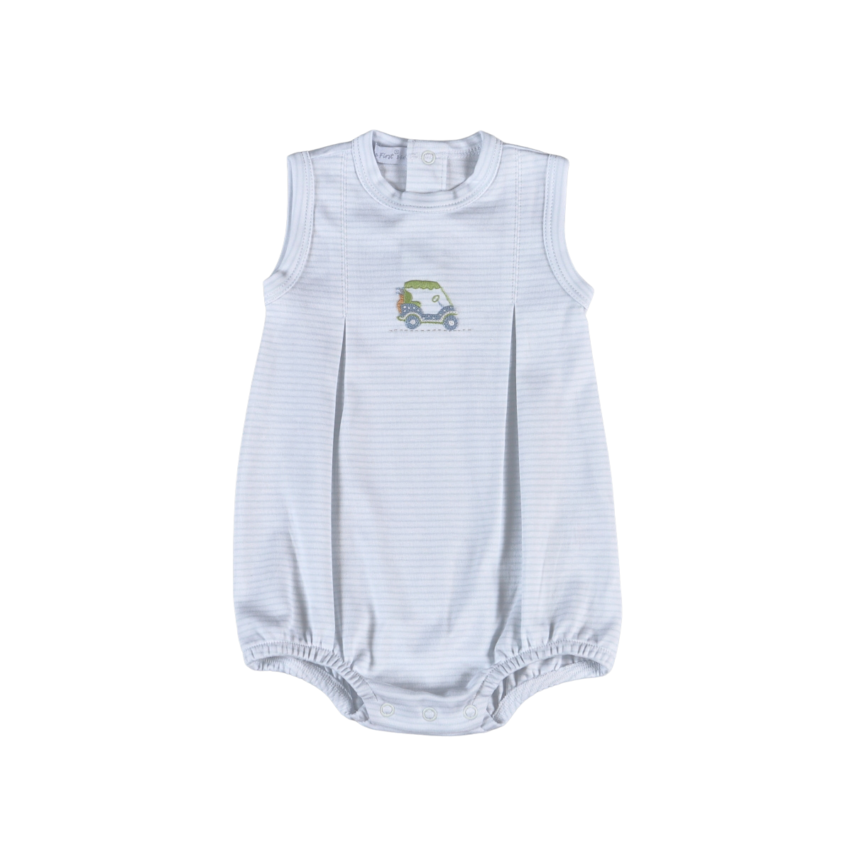 Hand Embroidered Golf Cart Bubble, Blue