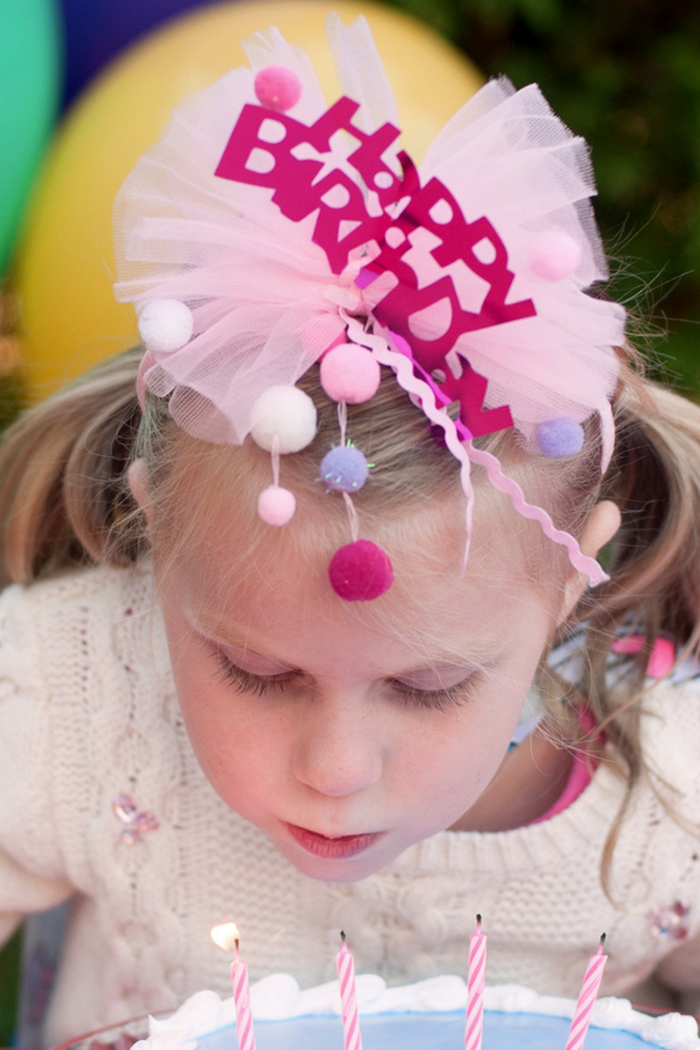 Happy Birthday PomPom Headband