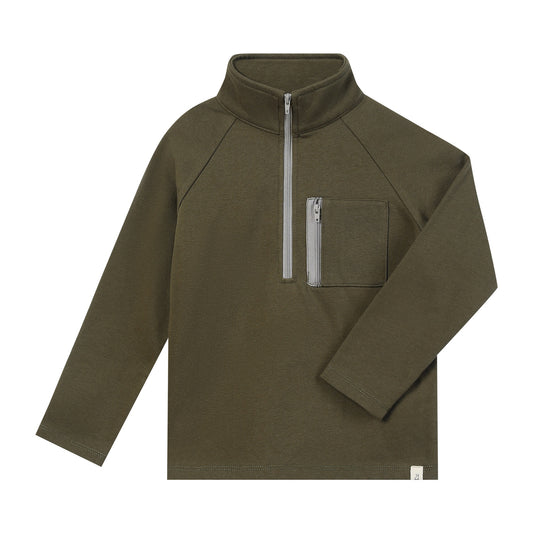 Picket 3/4 Zip Pullover, Sage