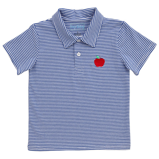 Blue Stripe Apple Polo