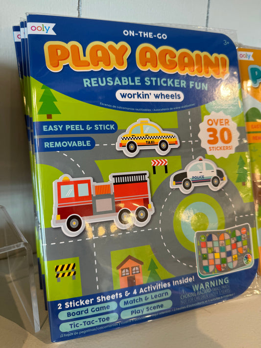 Play Again Reusable Sticker Fun/ Working Wheels