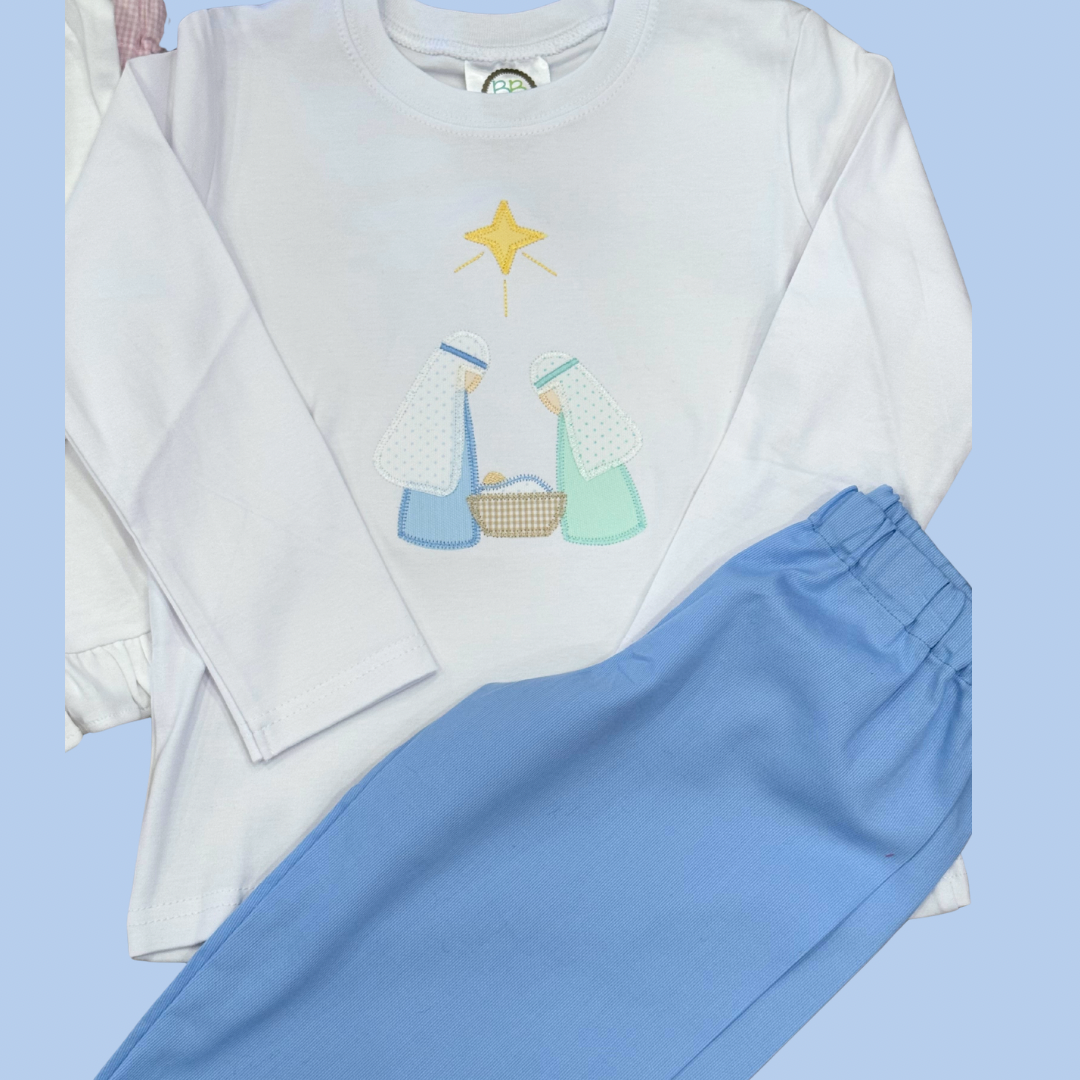 Nativity Applique Shirt, Boys